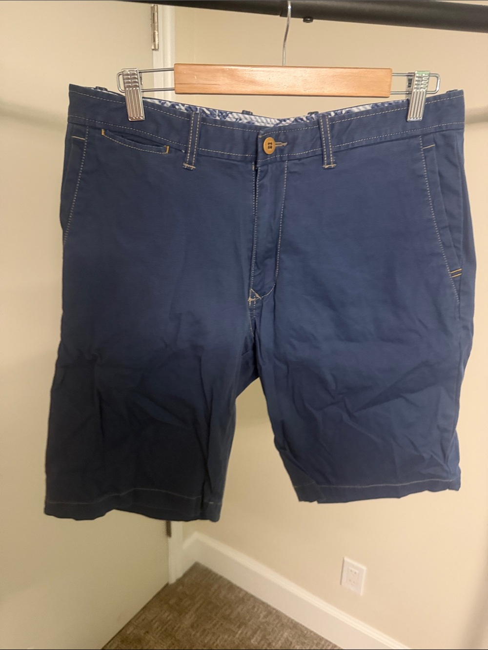 Tommy Bahama Navy Flat-Front Casual Shorts